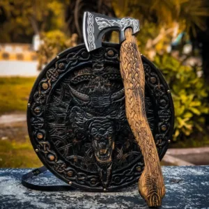 Medieval Shield & Axe Set