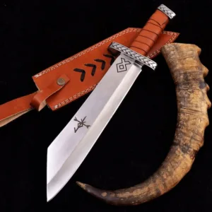 Knife with Leather