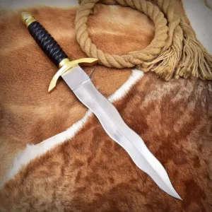 Hand forged carbon steel dagger knife