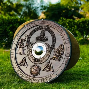 Mjolnir Carved Shield