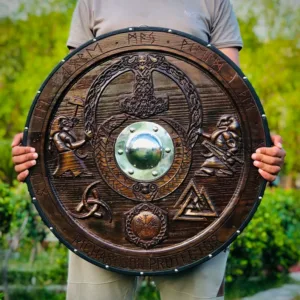 Mjolnir Carved Shield