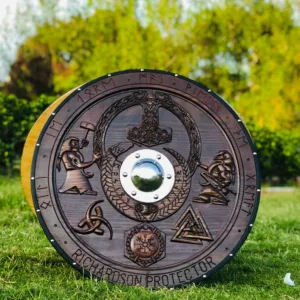 Mjolnir Carved Shield