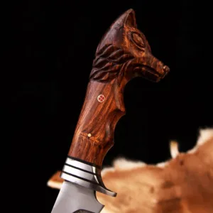 Wolf Head Handmade Camping Knives – Bushcraft & Hunting Knife Set