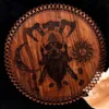 Norse warrior carved table