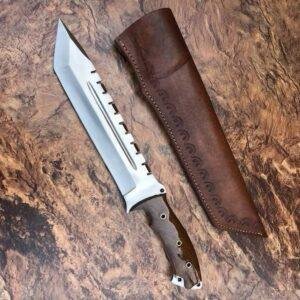 Handmade D2 steel Bowie hunting knife
