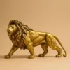 Regal lion sculpture decor