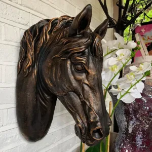 Horse head wall sculpture decor