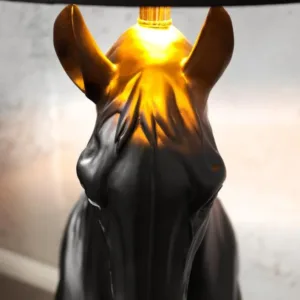 Black Horse Floor Lamp