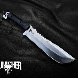 Punisher replica knife with leather sheath