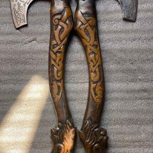 Handmade Wolf Axe Set