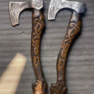 Handmade Wolf Axe Set