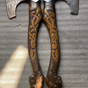 Handmade wolf axe set