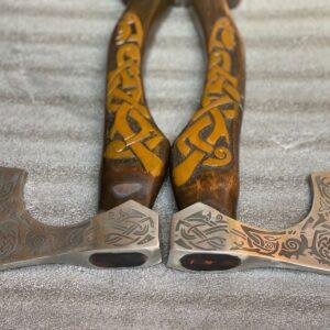 Handmade Wolf Axe Set