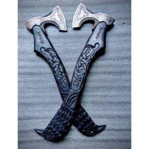 Custom engraved Viking axe set