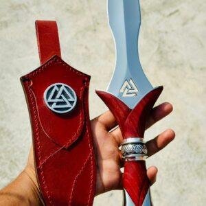 Hand forged Valknut dagger