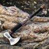 Hand forged carbon steel Viking axe