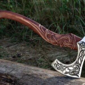 Handforged Viking bearded axe
