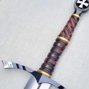 The Templar’s Resolve: Handcrafted Bastard Sword & Parrying Dagger Set