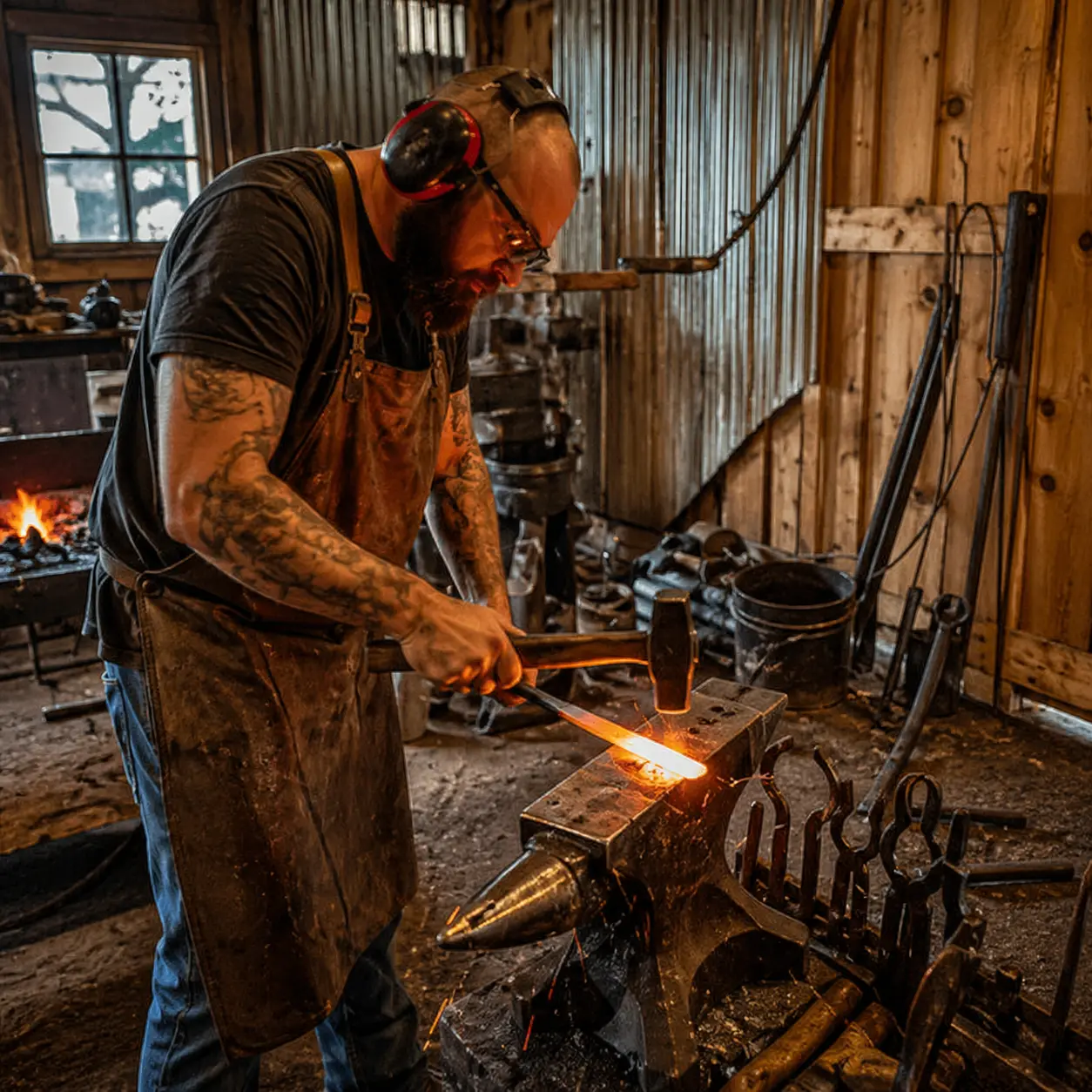 hand forged viking weapons workshop